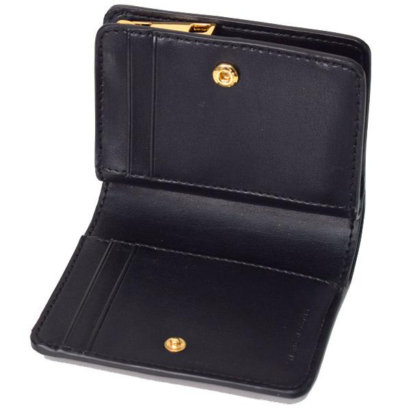 マークジェイコブス ミニ財布 ブラック MARC JACOBS マークジェイコブス 二つ折り財布 レディース THE