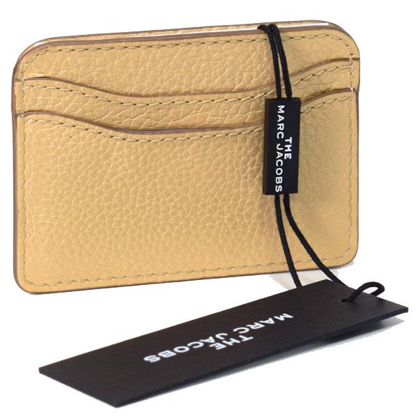 マークジェイコブス カードケース MARC JACOBS ソフトグレインパールレザー ザ ソフトショット DOUBLE J ロゴ パールライズド カードケース 名刺入れ 定期入れ ゴールド M0016548 MARC JACOBS（マーク・ジェイコブス） カードケース ソフトグレイン