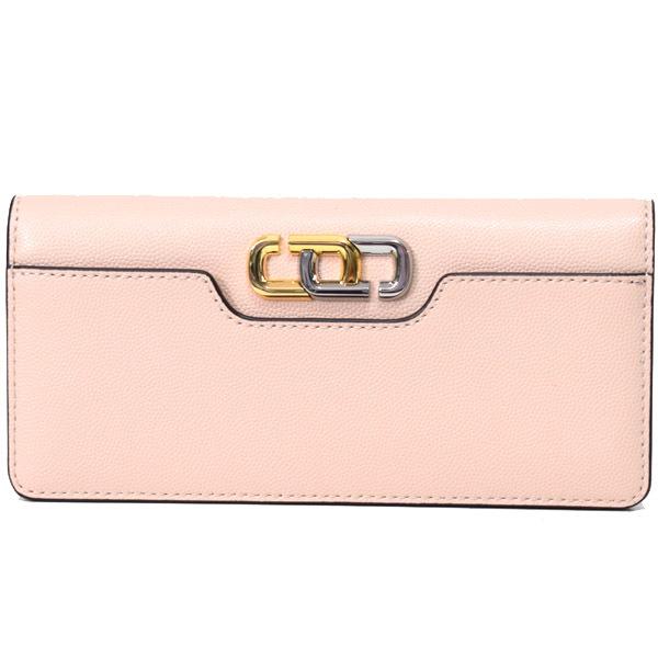 マークジェイコブス 長財布 MARC JACOBS コーティングレザー ザ J リンク オープン フェイス 二つ折り ウォレット 長財布 アプリコットベージュ M0017022
