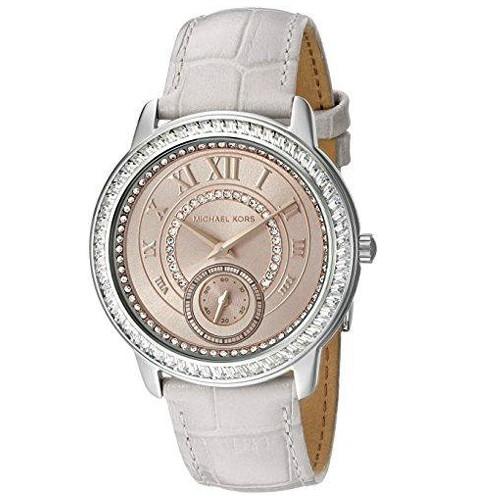 MICHAEL KORS（マイケルコース） 時計 レザー クロコ 型押し ラインストーン レディース 時計 腕時計 ローズゴールド×グレー ...