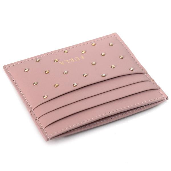 FURLA（フルラ） カードケース レザー クリーミー リベット スタッズ