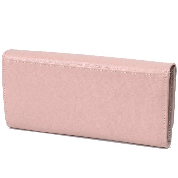 未使用【フルラ 】二つ折り財布 サフィアーノレザー ピンクベージュ 正規品 FURLA（フルラ） 財布 サフィアーノレザー ロゴ クラシック XL バイ