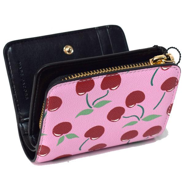 マークジェイコブス コンパクト財布 MARC JACOBS レザー チェリー  