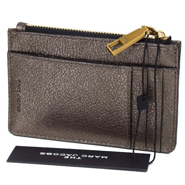 マークジェイコブス ケース MARC JACOBS レザー ザ グラム ショット DOUBLE J チェーン キーリング付き トップ ジップ ウォレット カードケース 小銭入れ ブロンズ S170L01RE21 MARC JACOBS（マーク・ジェイコブス） コインケース レザー ザ グラム