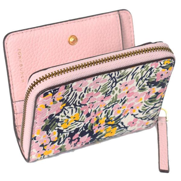 TORY BURCH トリーバーチ 財布 レザー ブリテン ロゴ 花柄 TORY BURCH トリーバーチ 財布 レザー ブリテン ロゴ 花柄