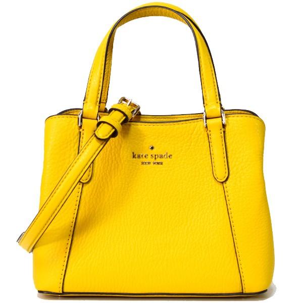 ケイトスペード バッグ katespade ペブルレザー ジャクソン コンパートメント サッチェル 2WAY ショルダー ハンドバッグ イエロー WKRU6258 WKRU6258a
