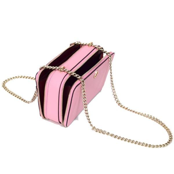 ケイトスペード バッグ katespade グレインレザー アデル チェーン ダブルジップ クロスボディー 2way 斜めがけ ショルダーバッグ ブライトカーネーション WKRU6415 kate spade NEW YORK（ケイト・スペード ニューヨーク） ケイト
