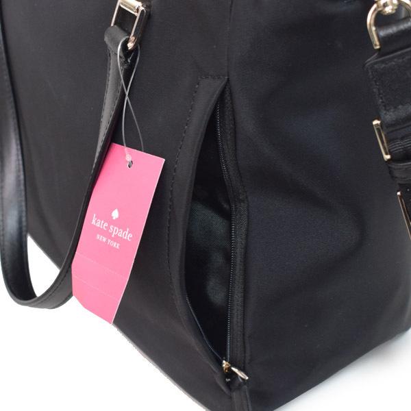 美品 ケイトスペード ナイロン ショルダーバッグ 2way レザー ブラック kate spade NEW YORK（ケイト・スペード ニューヨーク） ケイト
