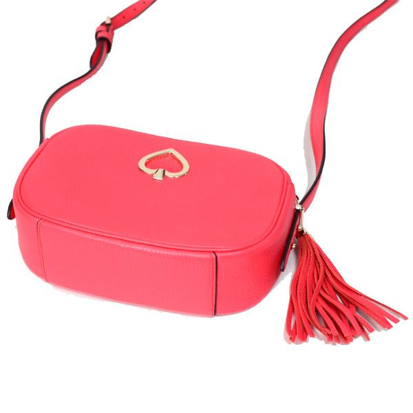 ケイトスペード バッグ katespade ぺブルレザー コートニー タッセル カメラバッグ クロスボディー 2WAY 斜めがけ ショルダー クラッチバッグ チェリーウッド WKRU6817 kate spade NEW YORK（ケイト・スペード ニューヨーク） ケイト