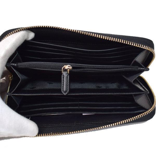 ケイトスペード 財布 katespade レザー ステイシー ロゴ ラージ コンチネンタル ジップ アラウンド ウォレット 長財布 ブラック WLR00130 kate spade NEW YORK（ケイト・スペード ニューヨーク） ケイト