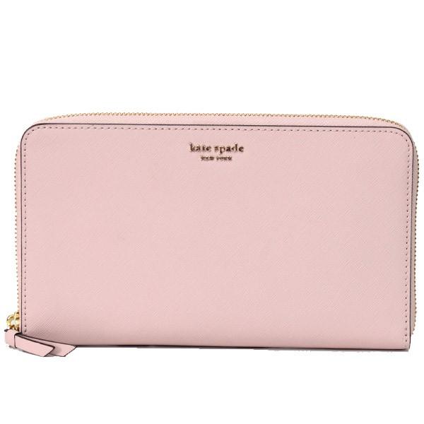 ケイト スペード 財布 katespade サフィアーノレザー キャメロン ラージ トラベル ウォレット ジップ アラウンド 長財布 ライトピンク WLRU5442