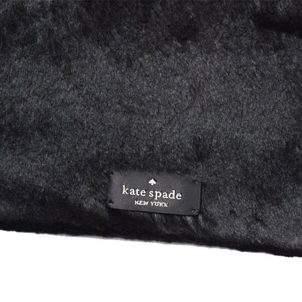 ケイトスペード バッグ katespade フェイクファー スムースレザー ネーヴ シアリング インベリッシュ 花柄 フラワー フローラル アップリケ ビジュー リストレット ラージ マルチ ポーチ クラッチ バッグ ブラック WLRU5810 kate spade NEW YORK（ケイト・スペード ニューヨーク） ケイト