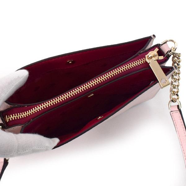 ケイトスペード バッグ katespade ぺブルレザー エヴァ ロゴ チェーン クロスボディ 斜め掛け ショルダーバッグ ローズスモーク WLRU6276 kate spade NEW YORK（ケイト・スペード ニューヨーク） ケイト