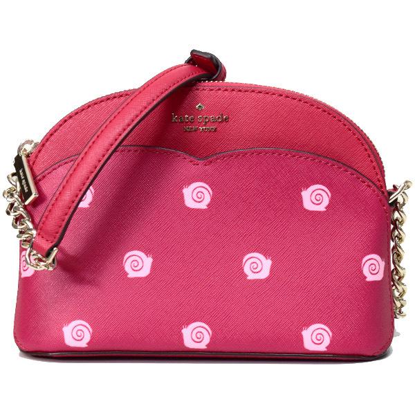 ケイトスペード バッグ katespade サフィアーノPVC ペイトン スネイル かたつむり スモール ドーム型 クロスボディ 斜めがけ ショルダー バッグ レッドマルチ WLRU6303 kate spade NEW YORK（ケイト・スペード ニューヨーク） ケイト