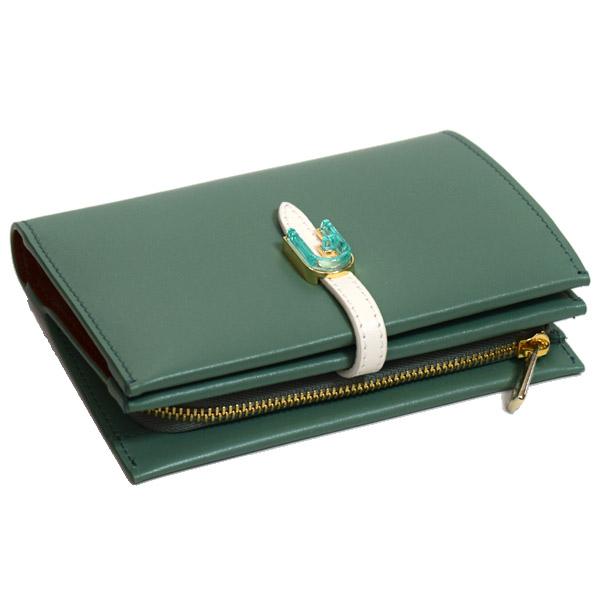 FURLA フルラ 財布 レザー コンパクト ラウンド ロゴ ジェマ 二