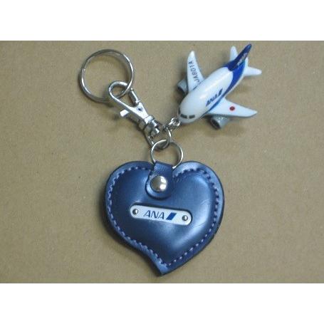 ANA航空グッズ 本革ハートキーホルダーANA : パイロットハウス