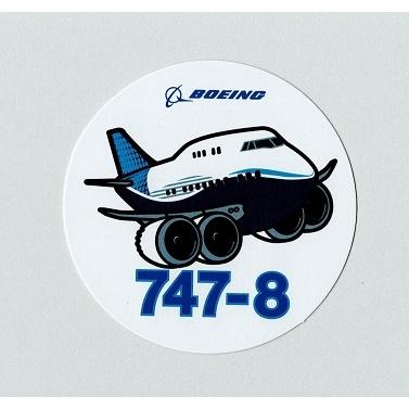 航空グッズ ボーイング丸型Newステッカー（小）直径7.5cm : パイロット