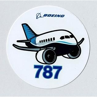 航空グッズ ボーイング丸型Newステッカー（小）直径7.5cm : パイロット