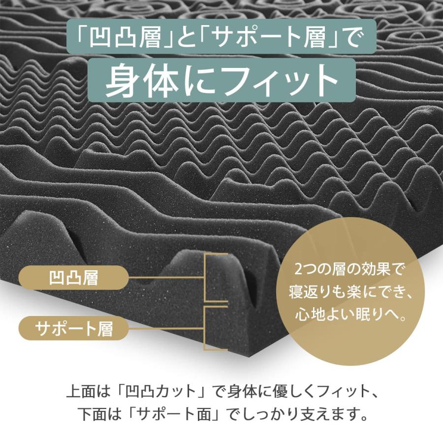ecolatte elite マットレストッパー ダブル 硬め 厚み6cm 138x195x6cm