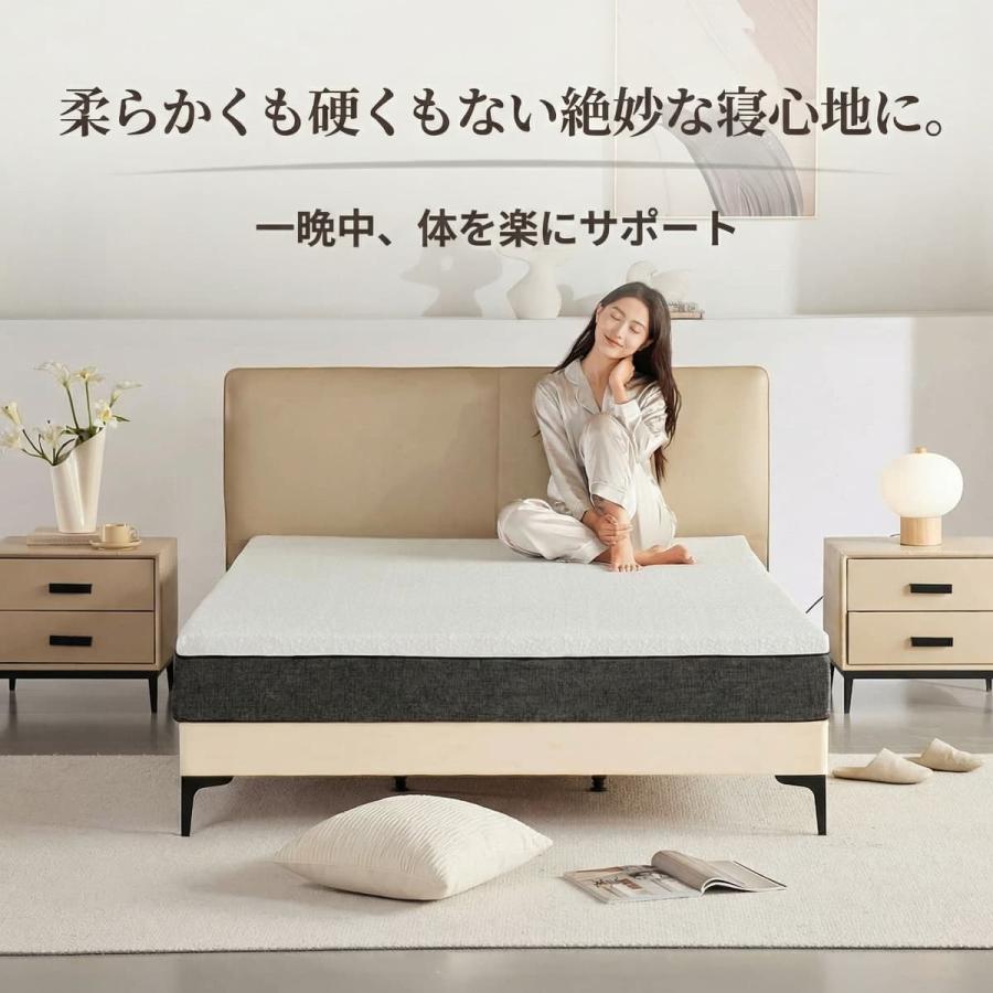 マットレス キング 快眠タイムズ 3.0 ウレタン 三層構造 厚さ20cm 腰痛 体圧分散 寝返り 洗える カバー 防ダニ ノンコイル 通気性 圧縮梱包 5年保証 送料無料_5
