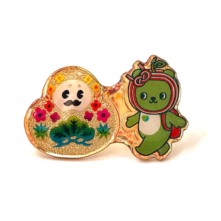 アルクマ＆ひゃくまんさん ピンバッジ : ピンバッジ・BIGWAVE