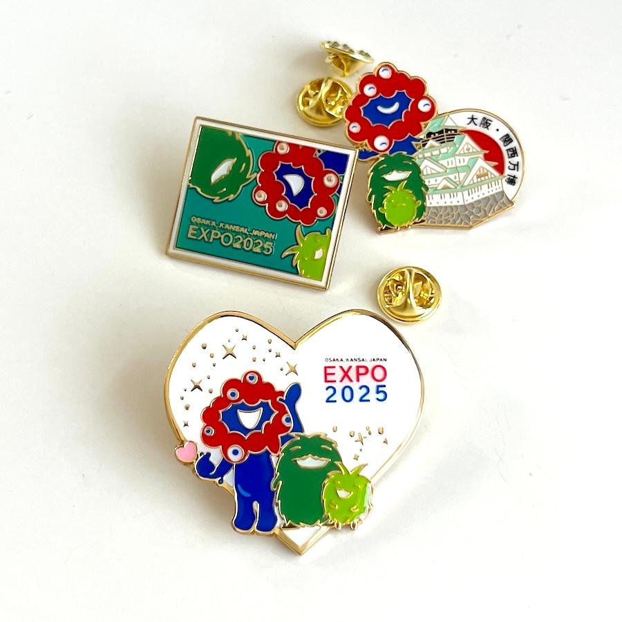 数量限定品】ミャクミャク モリゾー キッコロ コラボピンバッジ4種