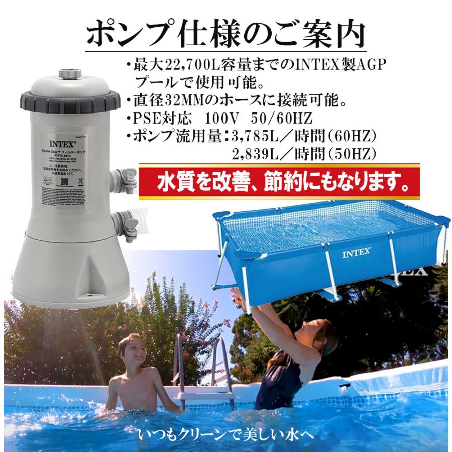 フィルターポンプ カートリッジフィルター 循環ポンプ プール ビニール