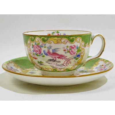 MINTON ミントン 伝説の怪鳥コカトリス ティーカップソーサー グリーン 