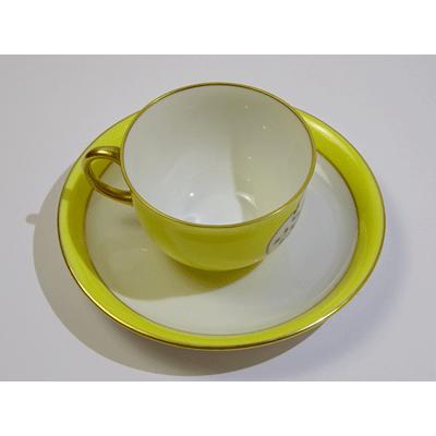 アウガルテン 鳥柄 デミタスカップソーサー イエロー : ピナコテカ