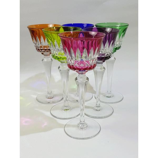 バカラ（Baccarat） ピカデリー カットワイングラス6色セット