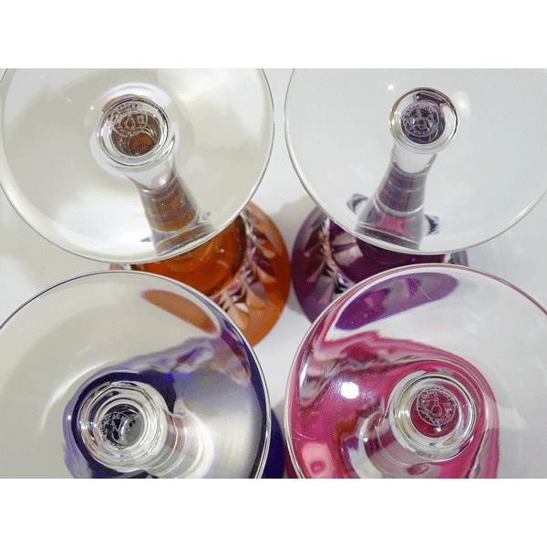 バカラ（Baccarat） ピカデリー カットワイングラス6色セット 