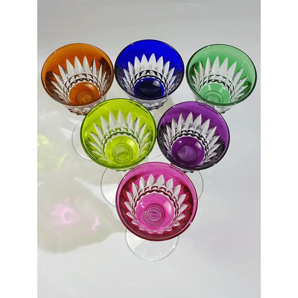バカラ（Baccarat） ピカデリー カットワイングラス6色セット