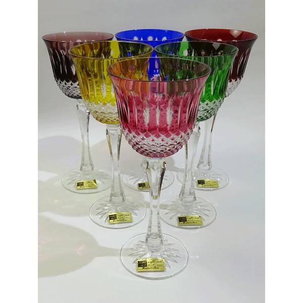 クリスタル・ド・パリ カラーワイングラス6客セット : ピナコテカ