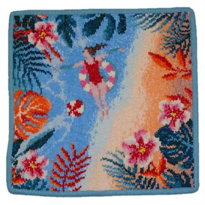 feiler（フェイラー） ハンドタオル25cm Play Tropical(ブルー