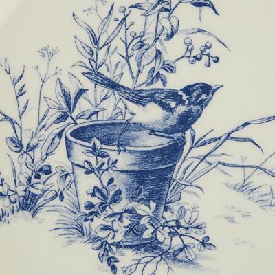 ジアン Les Depareillees Oiseau(鳥柄/ブルー) ディナープレート