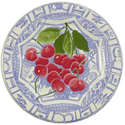 ジアン オワゾブルーフルーツ デザートプレート22cm 絵柄違い4枚セット
