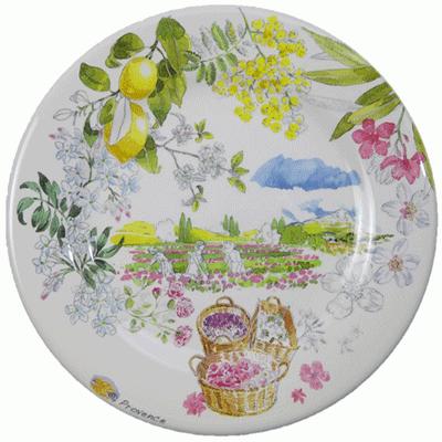 ジアン オワゾブルーフルーツ デザートプレート22cm 絵柄違い4枚セット