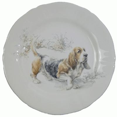 ジアン ソローニュの犬 デザートプレート23cm 6枚セット : ピナコテカ