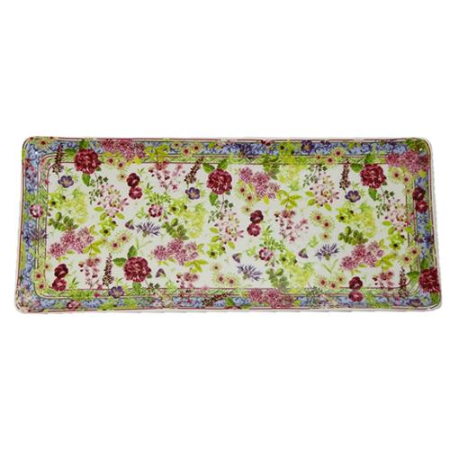 ジアン ミルフルール オブロング(サービス)トレイ36x15.5cm