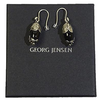 Georg Jensen 2024 ジョージジェンセン ピアス ブラックオニキス  