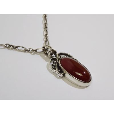 ジョージジェンセン イヤーペンダント ネックレス 2005 カーネリアン Georg Jensen ジョージジェンセン イヤーペンダント 2005