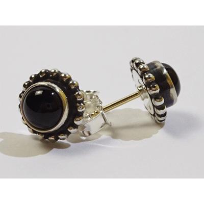 Georg Jensen（ジョージ ジェンセン） ピアス9 ブラックオニキス 直径