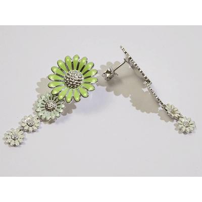 ジョージジェンセン ピアス スティーネ・ゴヤ Daisy(ホワイト/グリーン 