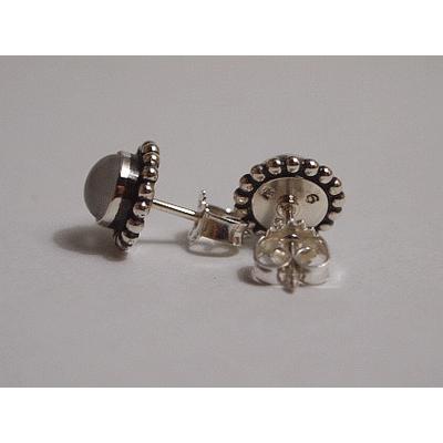 Georg Jensen ジョージジェンセン ピアス9 ムーンストーン 直径0.9cm 