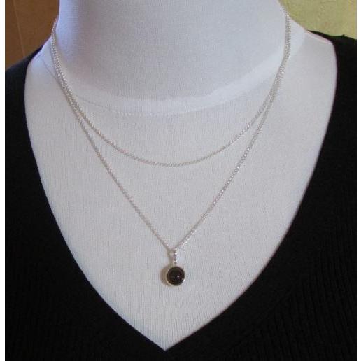 新品ジョージジェンセン ペンダント9B スモーククォーツ