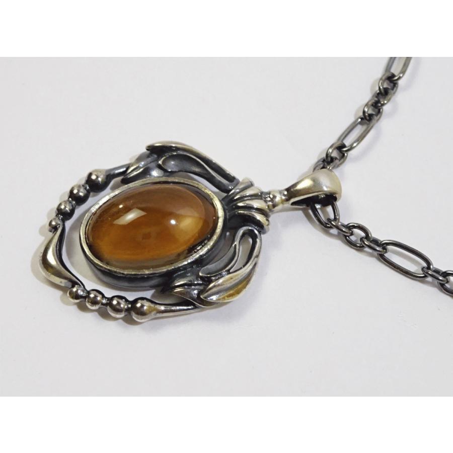 新品ジョージジェンセン ペンダント9B スモーククォーツ