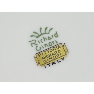 【希少】リチャードジノリ グリーンコック　スクエア　皿　金彩　花　四角　鳥 Richard Ginori リチャードジノリ コック(鶏) カップソーサー