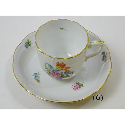 ヘレンド サックスブーケ コーヒーカップソーサー 707(BS6)オレンジ 
