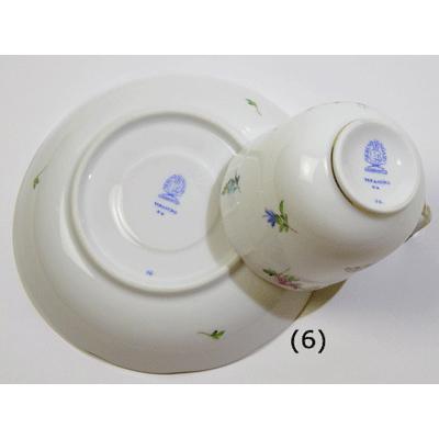 ヘレンド サックスブーケ コーヒーカップソーサー 707(BS6)オレンジ 