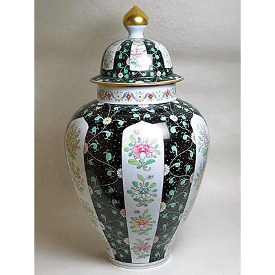 新品　ヘレンド 西安の黒 フラワーベース（壺） ヘレンド 西安の黒 フラワーベース（壺）60cm : ピナコテカ - 通販